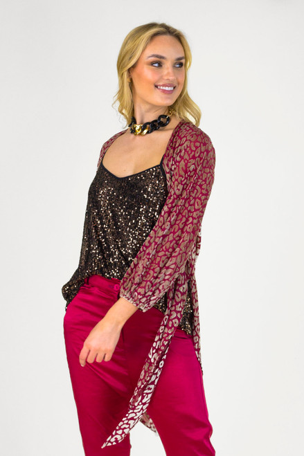 Pink Gold Tie Top - FINAL SALE