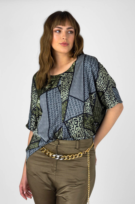 Khaki Patchwork Over Top