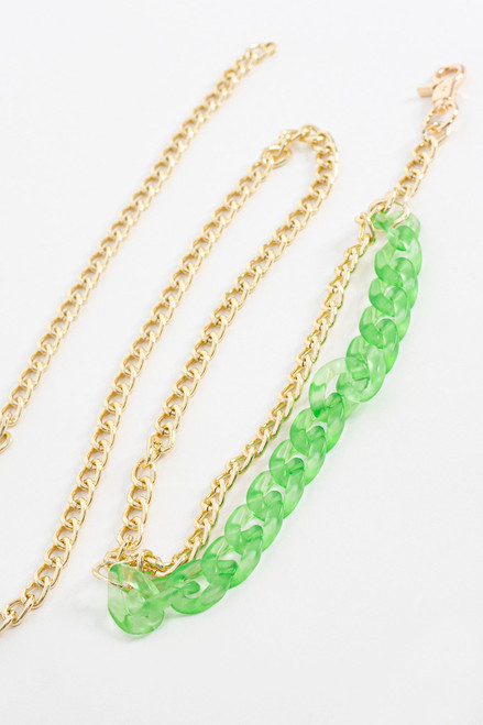 Green Gold Chain Belt - FINAL SALE