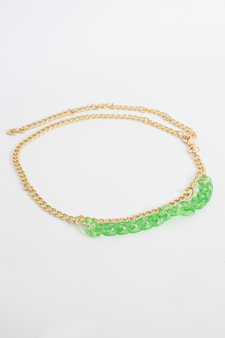 Green Gold Chain Belt - FINAL SALE
