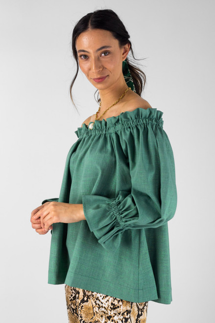 Sage Shimmer Top - FINAL SALE