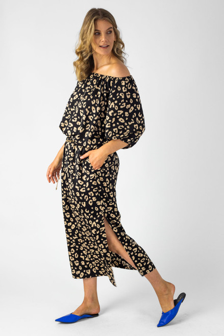 Animal Off Shoulder Dress NT