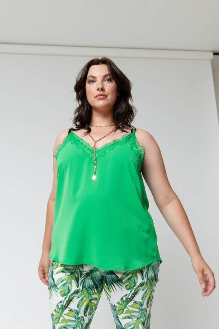 Green Lace Vee Cami