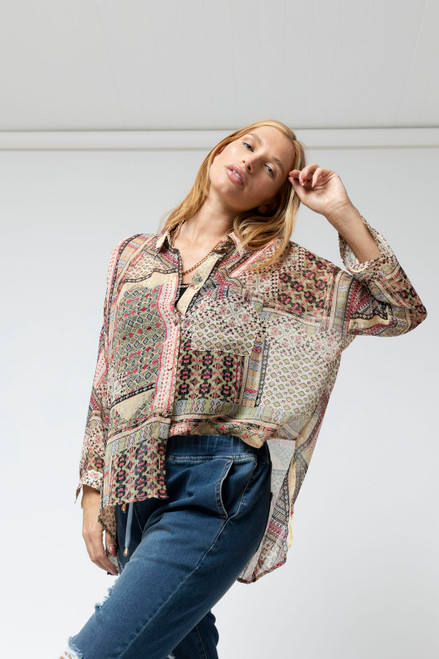Beige Pink Everyday Shirt - FINAL SALE