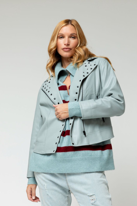 Chambray Ultra Stud Biker Jacket - FINAL SALE