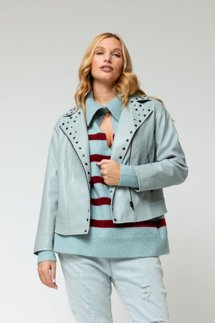 Chambray Ultra Stud Biker Jacket - FINAL SALE