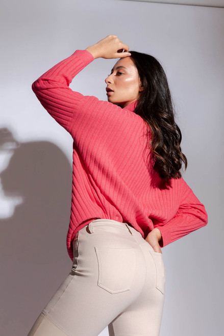 Coral Cowl Neck Jumper