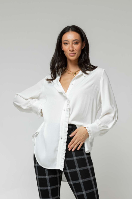 White Roma Dobby Blouse