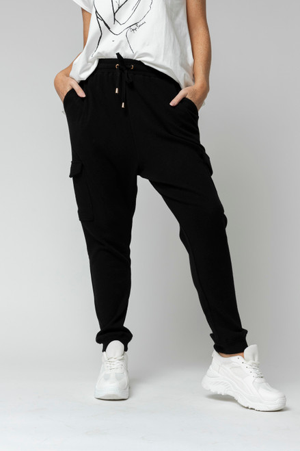 Black Cargo Lounge Pant