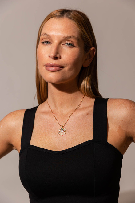 Teardrop Evil Eye Necklace - SALE