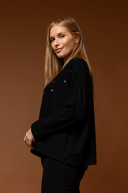 Black Ava Diamante Jumper