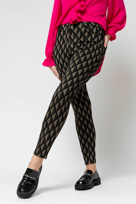 Black / Taupe Luna Ponte Pant - SALE