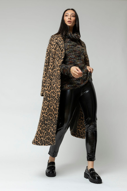 Black Speckle Fluffy Roll Neck Jumper - FINAL SALE