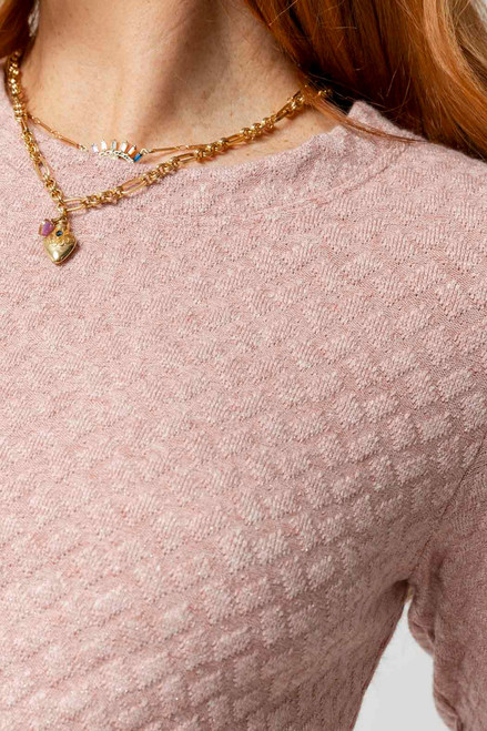 Pink Sparkle Crew Top - FINAL SALE