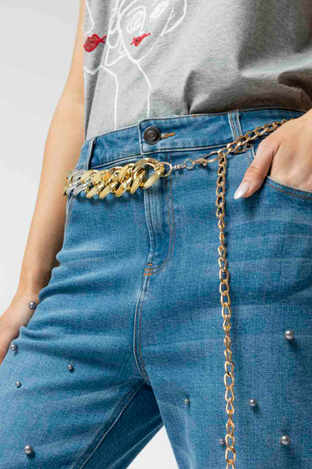 Mid Denim Grey Pearl Jean - SALE