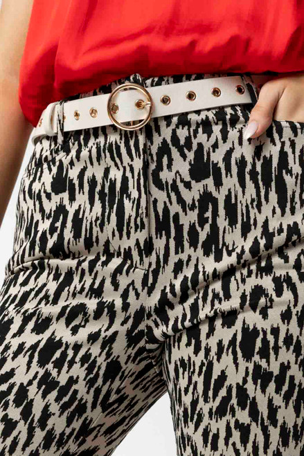Black Animal Slim Leg Pant