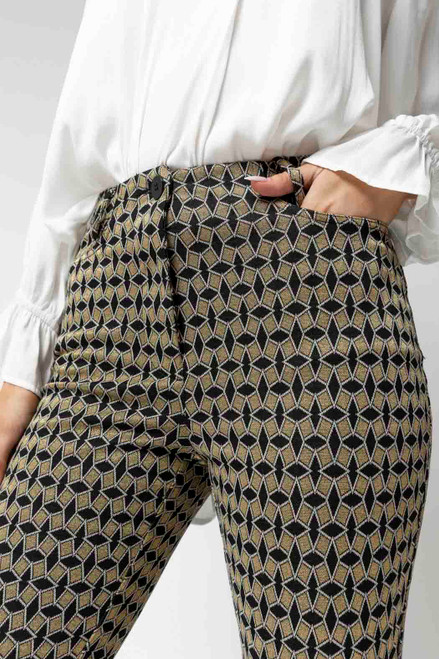 Gold Boxy Ponte Slim Leg Pant -  FINAL SALE