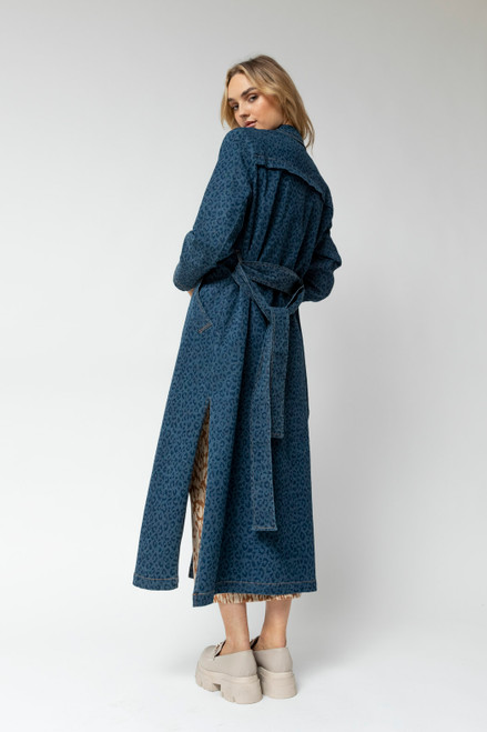 Mid Chambray Animal Trench Coat - SALE