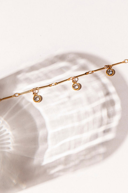 Rhinestone Gold Plated Necklace