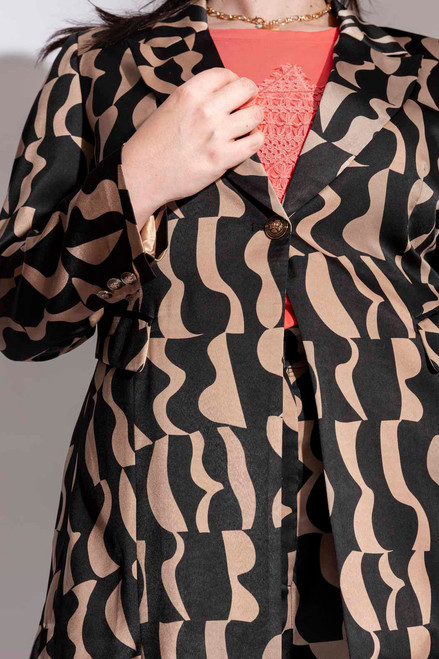 Black/Latte Summer Blazer