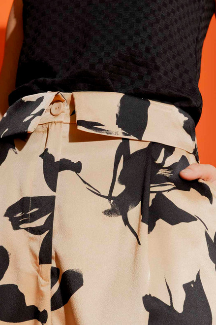 Beige / Black Paperbag Pants - SALE