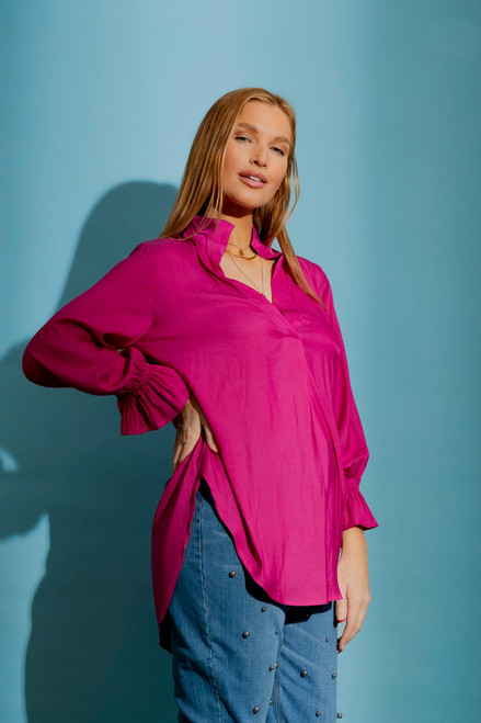 Dark Pink Femme Blogger Shirt