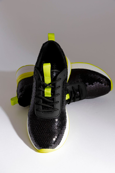 Neon/Black Sequin Sneaker- FINAL SALE