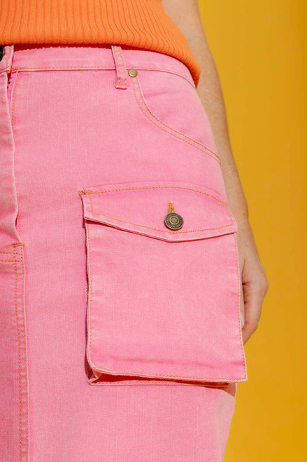 Pink Cargo Jean Skirt