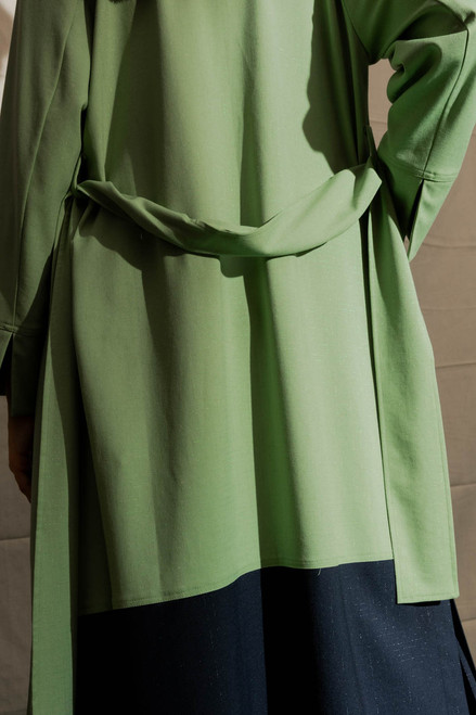 Mint / Navy Splice Trench