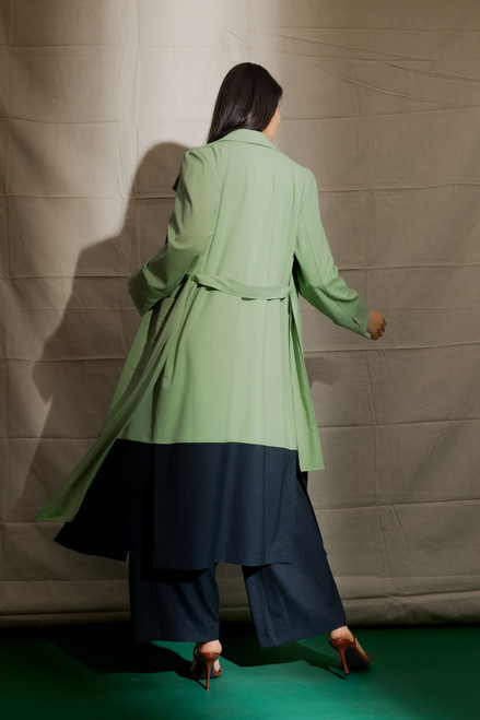 Mint / Navy Splice Trench