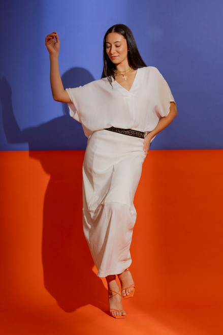 White Bengaline Balloon Skirt - FINAL SALE
