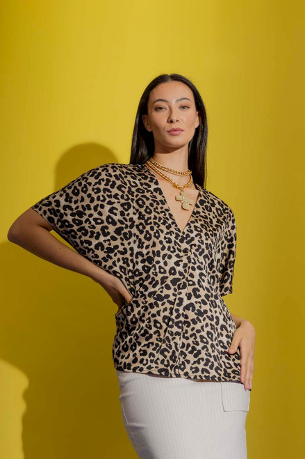 Leopard Bondi Top