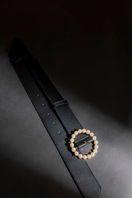 Black Pearl Buckle Belt