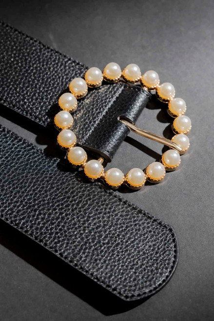 Black Pearl Buckle Belt