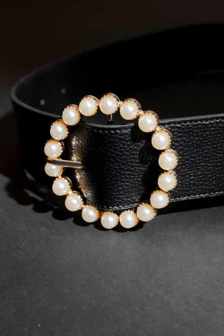 Black Pearl Buckle Belt