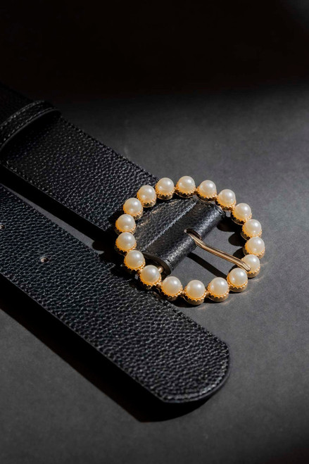 Black Pearl Buckle Belt