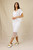 White Pin spot Ruched Mesh Skirt - FINAL SALE