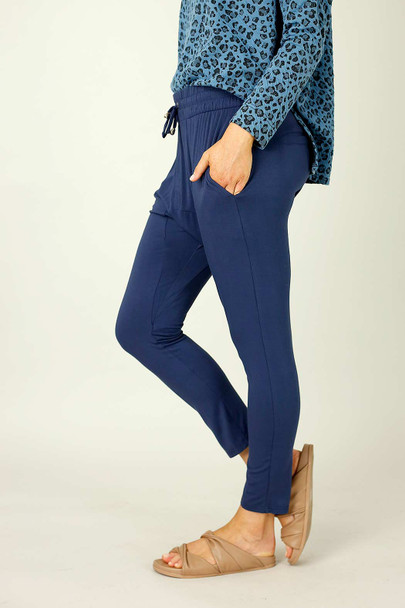 Navy Bamboo Drop Crotch Pant - FINAL 