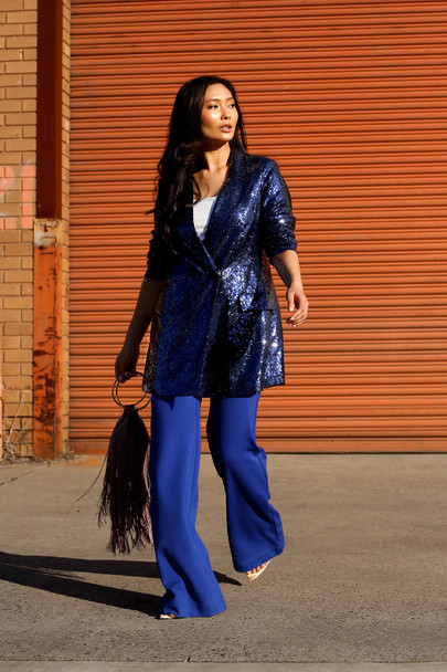 Blue Sequin Blazer | Women's Jackets 