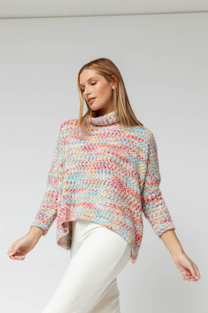 White Speckle Fluffy Crop Jumper - FINAL SALE