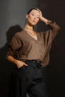 Cocoa Long Sleeve Bondi Top