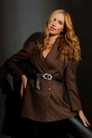 Chocolate Lurex Bari Blazer