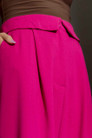 Pink Textured Paperbag Pant