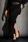 Black Rib Knit Skirt