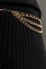 Black Rib Knit Skirt