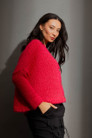 Raspberry Fluffy Cardi