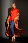 Orange Cowl Neck Jumper