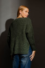 Khaki Chunky V Neck Jumper