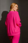 Pink Slouch V-Neck Jumper