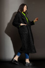 Black/Silver Cocoon Coat